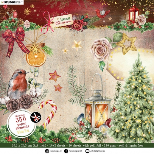 Paper Pad 8x8 - Studio Light - Magical Christmas Background