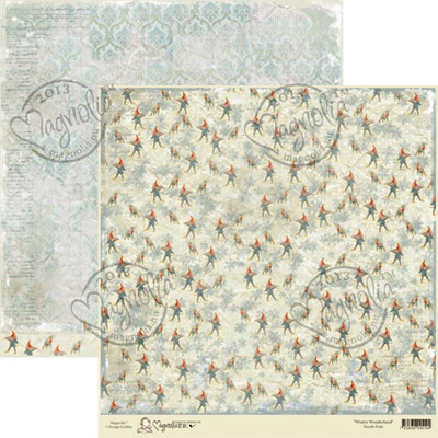 Papper Magnolia Winter Wonderland North Pole Julpyssel