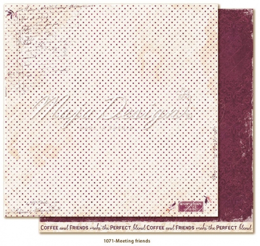 Papper Maja Design Little Street Café Meeting Friends Mönstrade