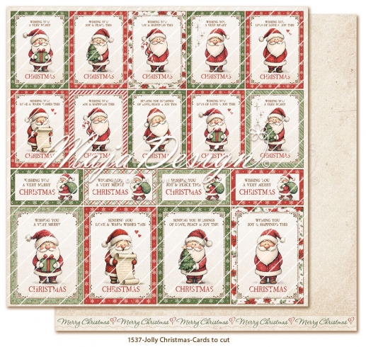 Papper Maja Design - Jolly Christmas - Cards To Cut