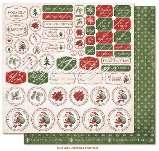 Papper Maja Design - Jolly Christmas - Ephemera