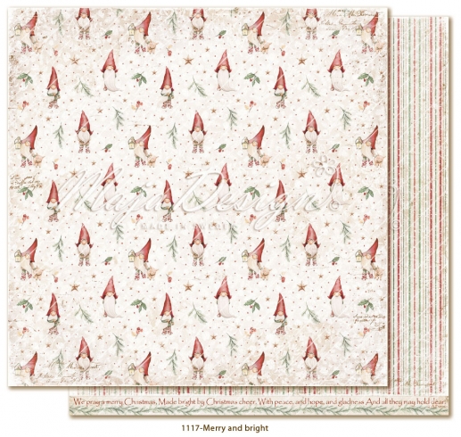 Papper Maja Design Traditional Christmas Merry and bright Julpyssel