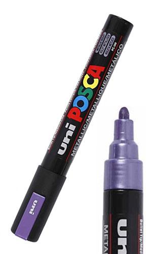 Posca Marker Medium Bullet PC-5M Metallic Violett Penna 2,5 mm