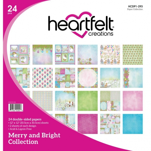 Heartfelt Creations Merry and Bright Paper Pad 12x12 Scrapbooking Papper