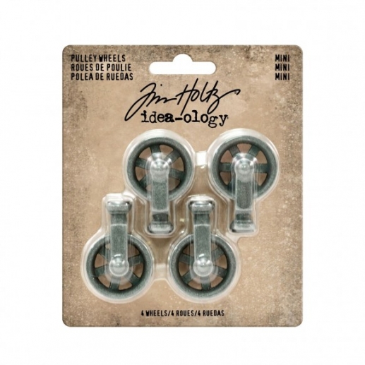Metalldekorationer Tim Holtz - Mini pulley wheels