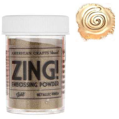 Embossingpulver Zing Metallic Gold till scrapbooking, pyssel och hobby