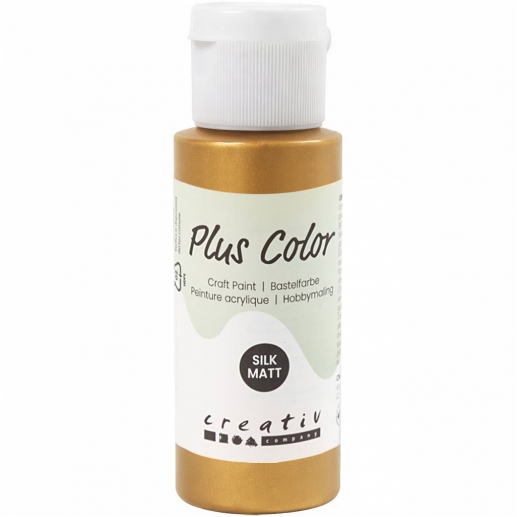Akrylfärg PLUS Color 60 ml Metallic 14K Guld Hobbyfärg
