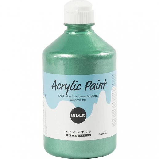 Akrylfärg Metallisk Pärlemo - 500 ml - Grön