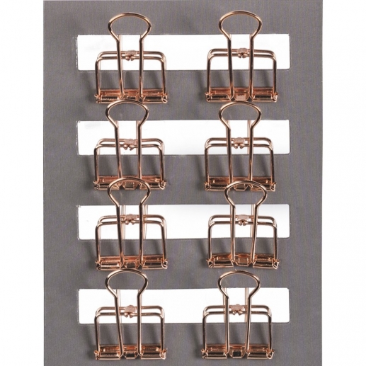 Metallklämma Roséguld 19 mm 8 st Klämma Krokodilnäbb Memoclip
