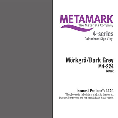 Vinyl Blank Metamark 30x100 cm Mörkgrå till scrapbooking, pyssel och hobby