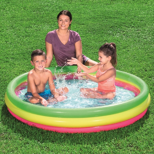 Barnpool Bestway Summertime Rainbow Pool 152x30 cm Badleksaker