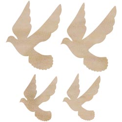 Wood Flourishes - Mini Doves