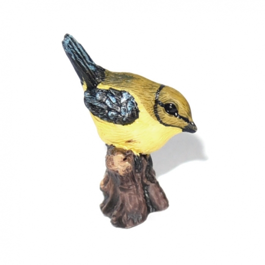 Miniatyrfigur Fågel Blåmes 3 cm Nissedörr