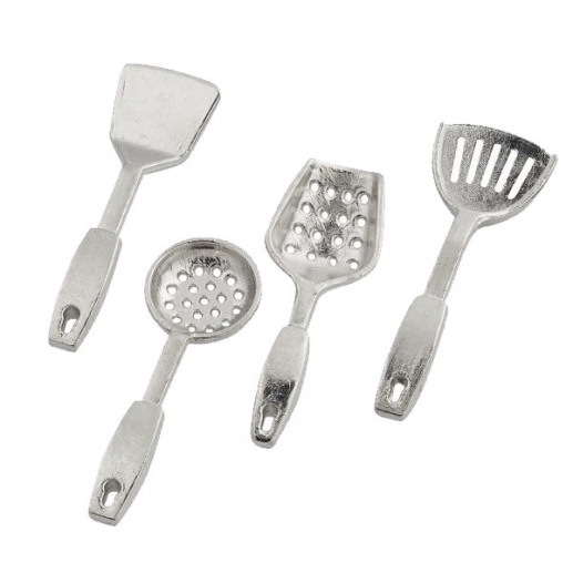 Miniatyr Köksredskap - 4 delar - ca 3 cm