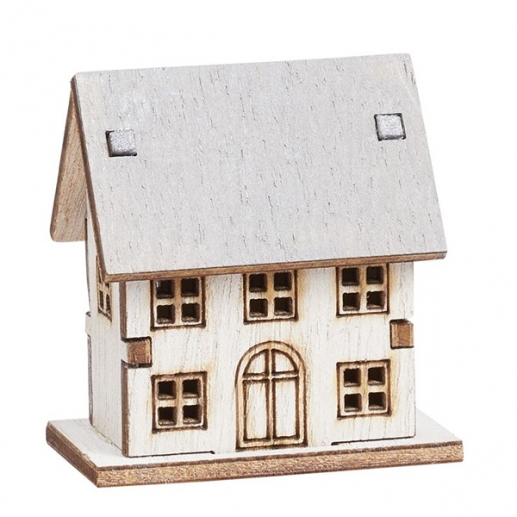 Miniatyr Hus av Trä II 5x4x3 cm Höjd: 8 Slott Stuga