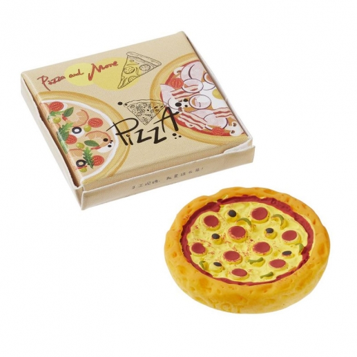 Miniatyr Pizza In A Box - ca 3x3 cm