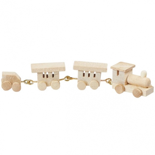 Miniatyr Tåg med Vagnar - 9,7x1,8x1,1 cm