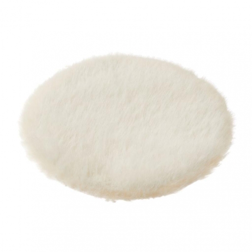 Miniatyr Rund Ryamatta Beige 12 cm