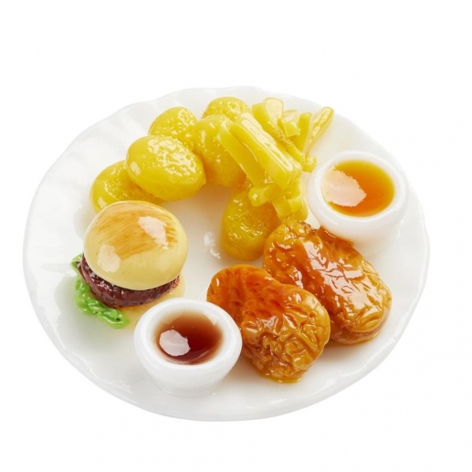 miniatyr snabbmat grillad mat.