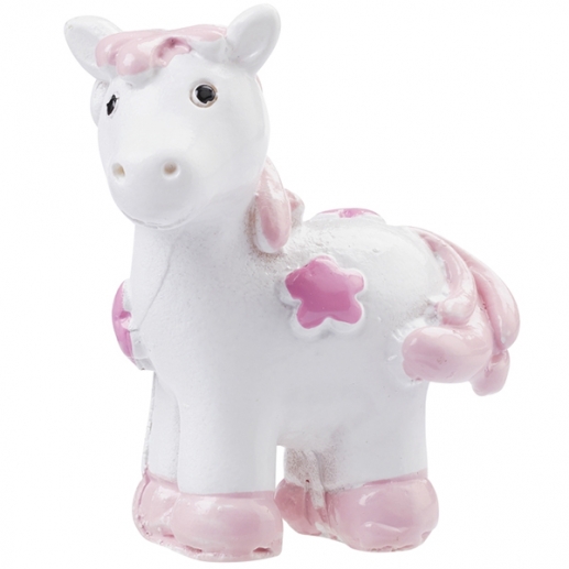 Miniatyrfigur Enhörning - Rosa - 4 cm - 2 st