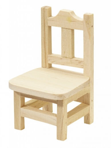 Miniatyr Trästol Klassisk Design.