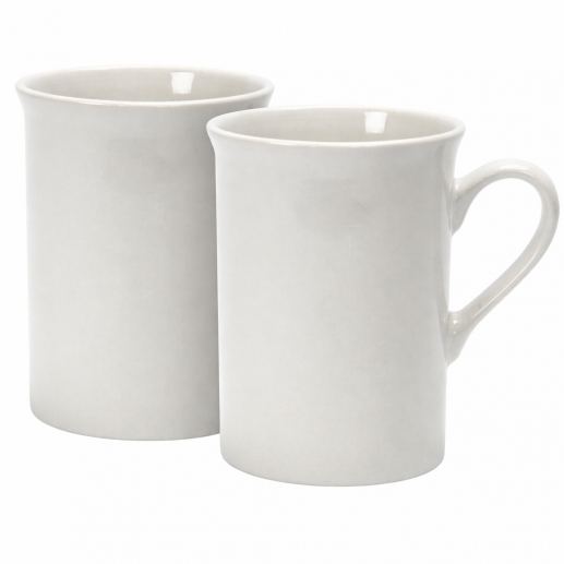 Mugg av Porslin Vita 7,4 cm dia 2 st Kök Badrum