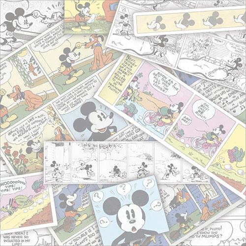 Papper Disney Comic Strip Mickey Mouse Mönstrade Scrapbooking