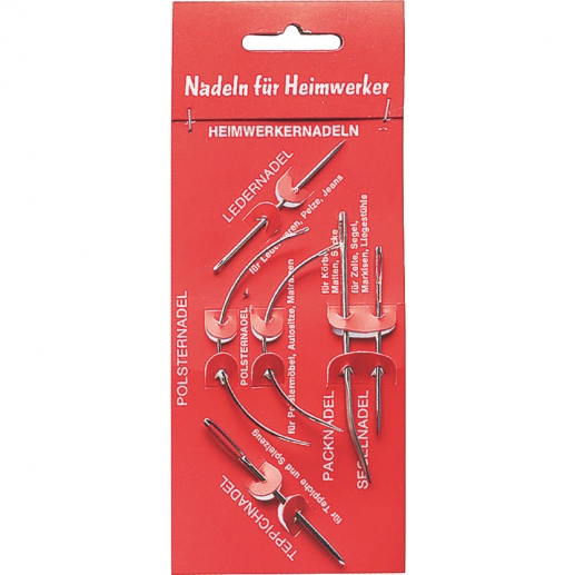 Nålar i Set för Läder & Kraftigare tyger - 6 st
