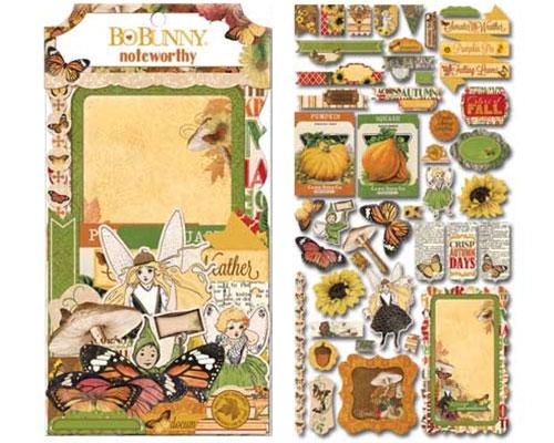 Noteworthy Die-Cuts Bo Bunny Enchanted Harvest Die Cuts Chipboard