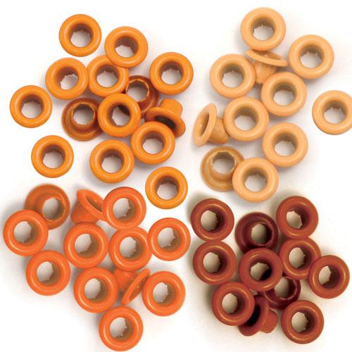 Öljetter Eyelets 60-pack Orange Mix Hål 5 mm Håltång Öljettverktyg
