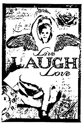 Stämpel EZ-Monterad Live Laugh Love Reprint Stämplar
