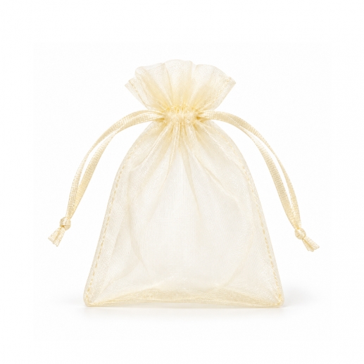 Organzapåse - Creme - 8 x 10 cm - 12 st