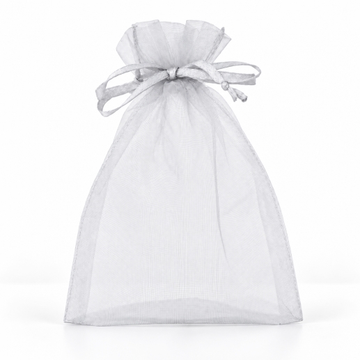 Organzapåsar Silver Wedding Bröllop 13x10 cm 12 st Organzapåse