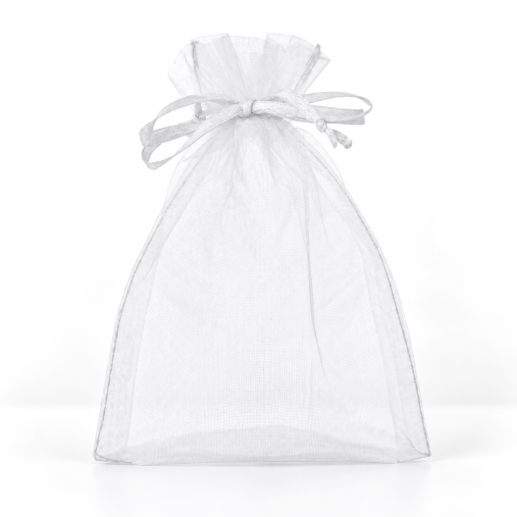 Organzapåsar Vit Vita White Wedding Bröllop 13x10 cm 12 st Organzapåse