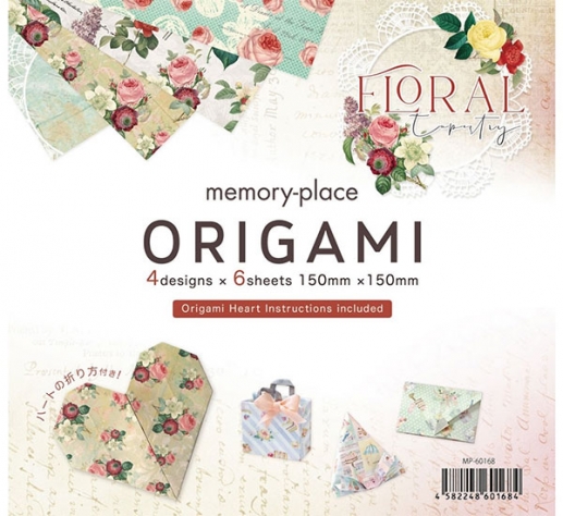 Origami Paper Pad Memory Place - Floral Tapestry - 15x15 cm