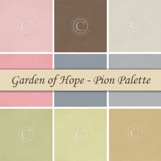 Cardstock Paket Pion Palette Garden of Hope 9 ark Design