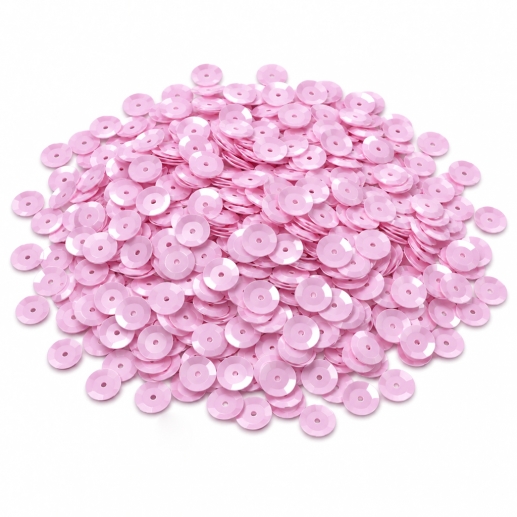 Paljetter Baby Rosa 6 mm 1000 st till scrapbooking, pyssel och hobby