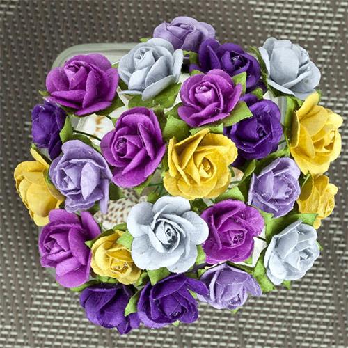 Pappersblommor pappersrosor Prima Mini Sachet Paper Flowers 24 st Pansy