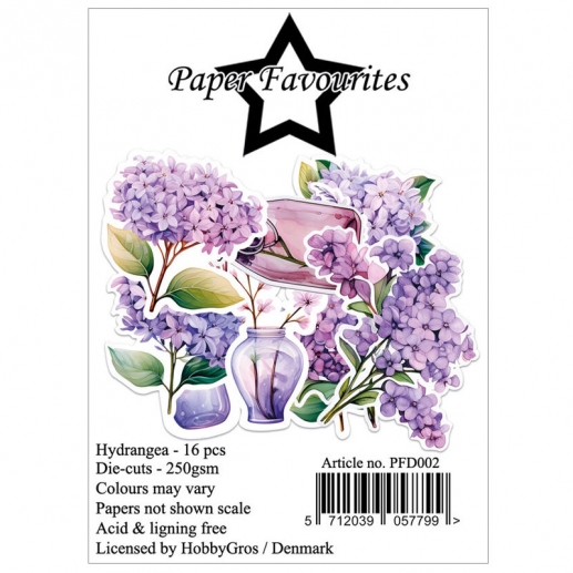 Die-Cuts Hydrangea - 16 delar - Paper Favourites