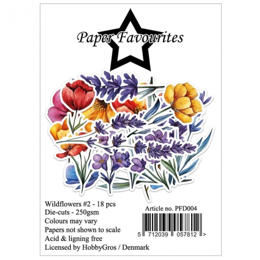 Die-Cuts Wildflower - 18 delar - Paper Favourites