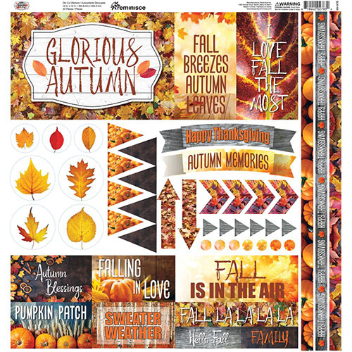 Stickers Reminisce Glorious Autumn Halloweenpyssel Höstpyssel