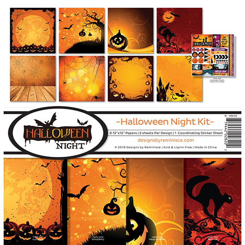 Paper Kit Reminisce Halloween Night Halloweenpyssel Höstpyssel
