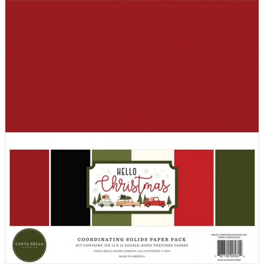 Paper Pack Carta Bella - Hello Christmas - Solids