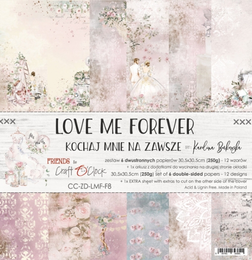 Paper Pack Craft o Clock - Love me Forever - 12x12 Tum