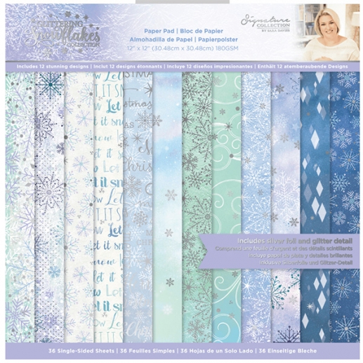 Paper Pack Crafter´s Companion - Glittering Snowflakes - 12x12 Tum