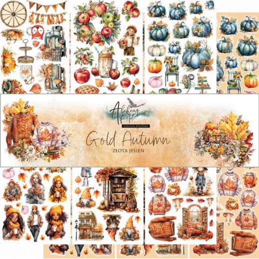 Paper Pack Extra Cut Out - Alchemy of Art - Gold Autumn