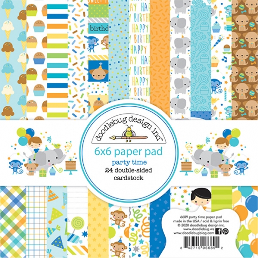 Paper Pack Doodlebug - Party Time - 6x6 Tum