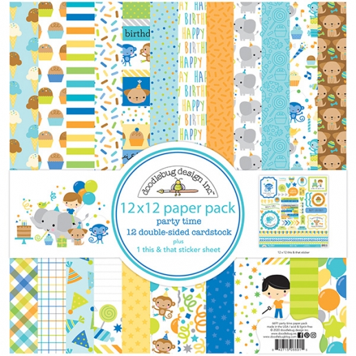 Paper Pack Doodlebug Party Time 12x12 Tum