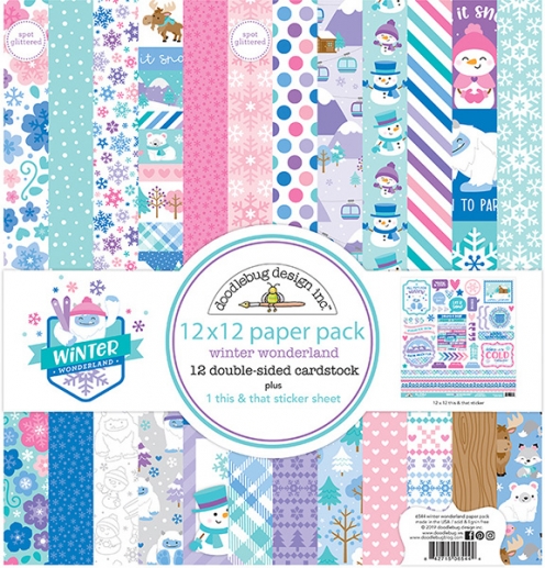Paper Pack Doodlebug - Winter Wonderland - 12x12 Tum