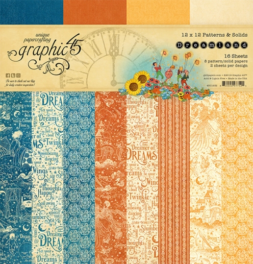 Paper Pack Graphic 45 - Dreamland Patterns & Solids